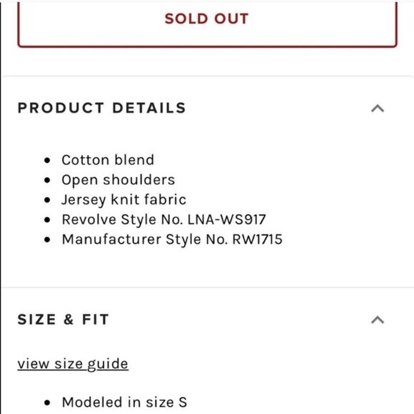 LNA Cold Shoulder Top - Blue & Cream Striped - Size Medium Womens M - Picture 7 of 8